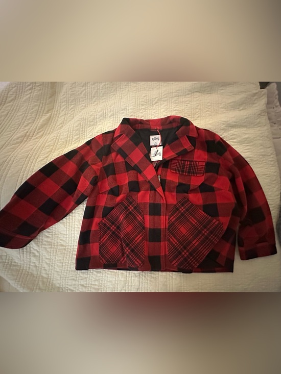 Woolrich Jackets & Blazers - Woolrich Red and Black Buffalo Plaid Wool Pea Coat